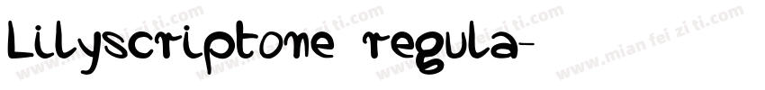 Lilyscriptone regula字体转换